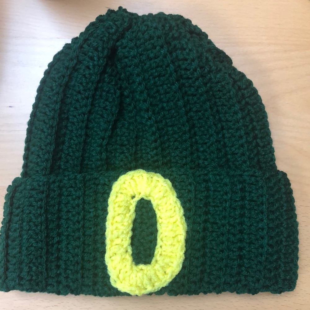 Oregon duck beanie hat slouchy hat green game day